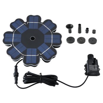 Floating Fountain Pump Garden Decoration Petal Fountain Water Pump Solar Powered With 4pcs Different Fountain Nozzles
